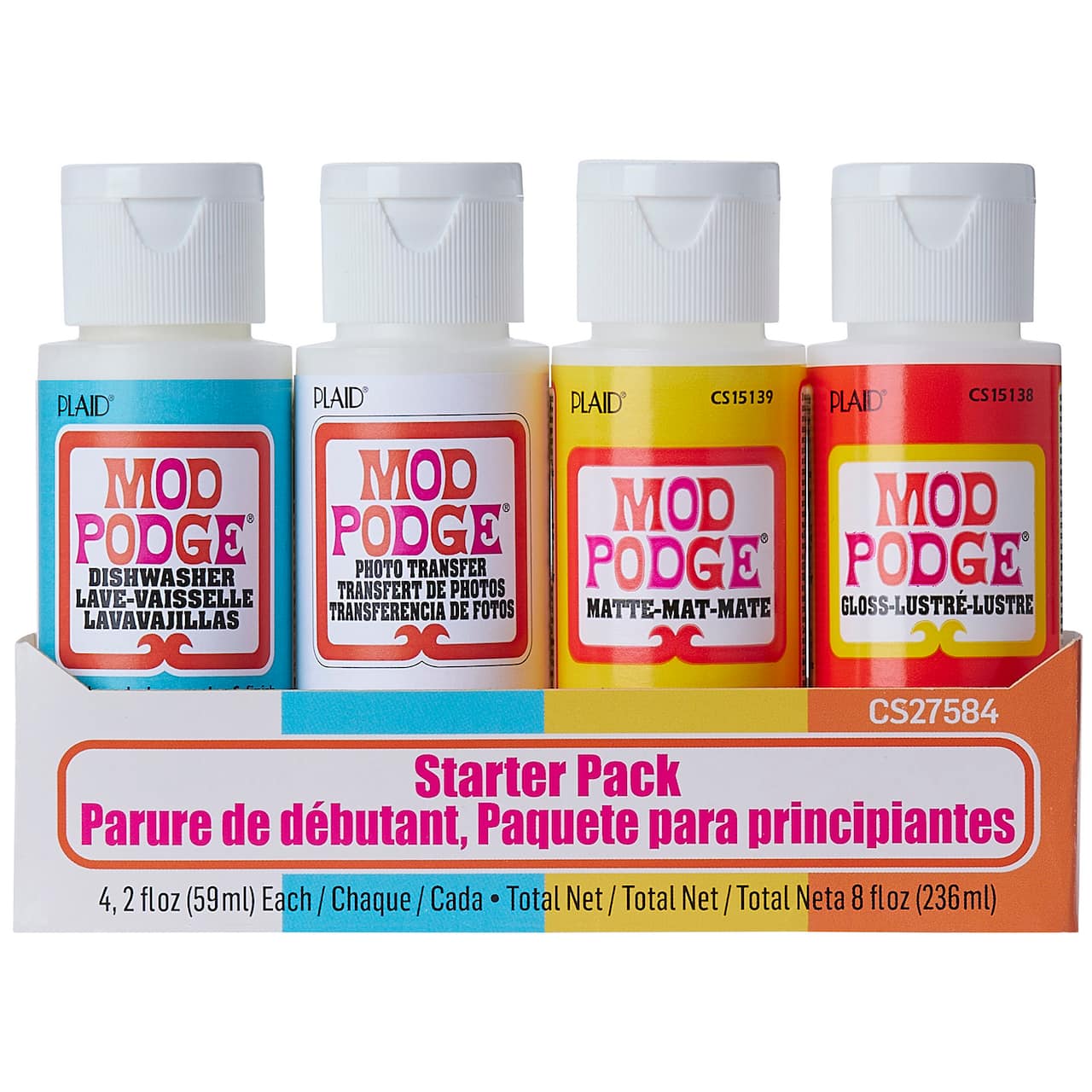 6 Packs: 4 ct. (24 total) Plaid® Mod Podge® Adhesive Starter Set